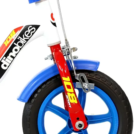 Bicicletta per Bambino 10 Pollici con Rotelle 2 3 4 anni Bici Bimbo Dino Bikes