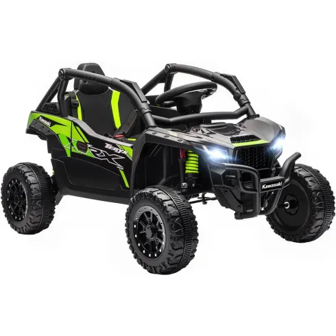 Auto Elettrica per Bambini Kawasaki Buggy 12V Nero con Radiocomando
