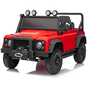 Macchina Elettrica Bambini Land Rover Defender 10,8V Fuoristrada Rosso