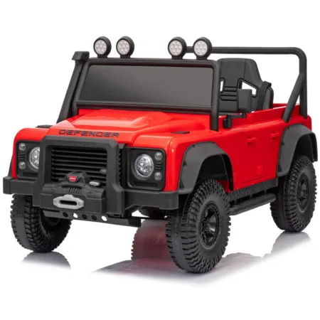 Macchina Elettrica Bambini Land Rover Defender 10,8V Fuoristrada Rosso