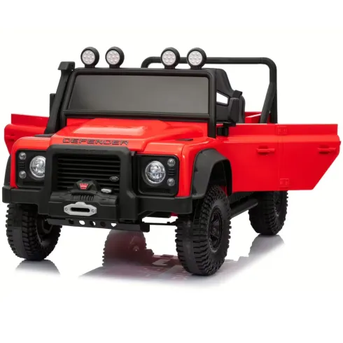 Macchina Elettrica Bambini Land Rover Defender 10,8V Fuoristrada Rosso