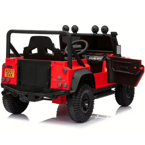 Macchina Elettrica Bambini Land Rover Defender 10,8V Fuoristrada Rosso