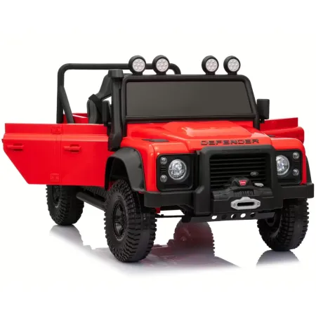Macchina Elettrica Bambini Land Rover Defender 10,8V Fuoristrada Rosso