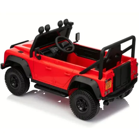 Macchina Elettrica Bambini Land Rover Defender 10,8V Fuoristrada Rosso