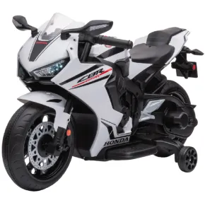 Moto Elettrica per Bambini Honda CBR1000RR 10,2V Bianco con LED