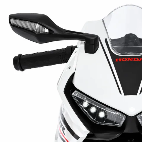 Moto Elettrica per Bambini Honda CBR1000RR 10,2V Bianco con LED