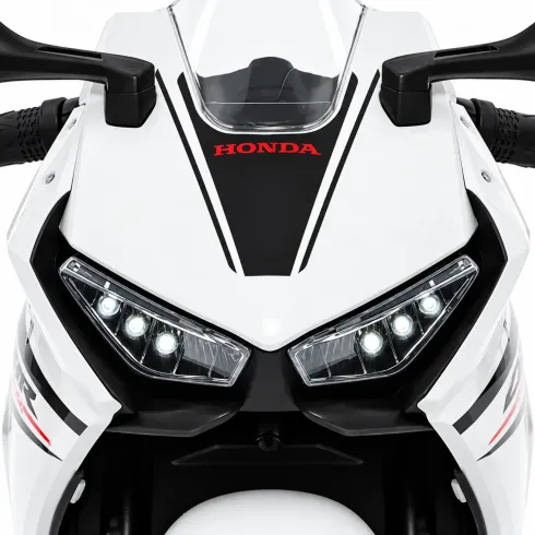 Moto Elettrica per Bambini Honda CBR1000RR 10,2V Bianco con LED
