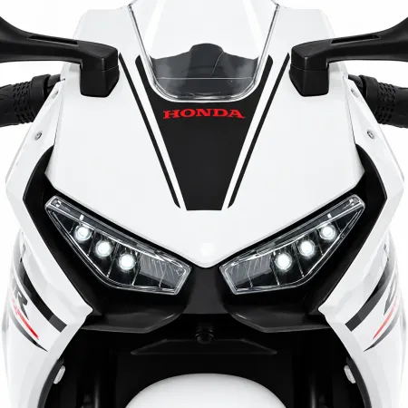Moto Elettrica per Bambini Honda CBR1000RR 10,2V Bianco con LED