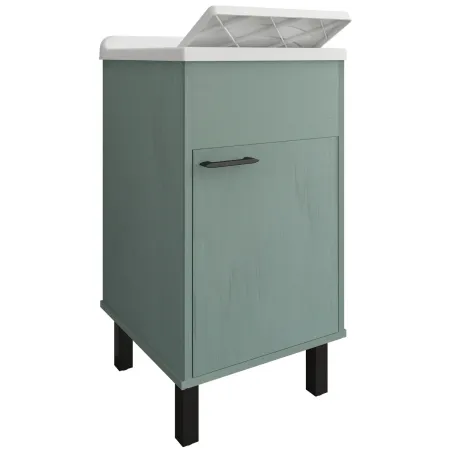 Mobile Lavatoio 45x50x85 cm in PVC Verde Vasca in PP Interno Esterno