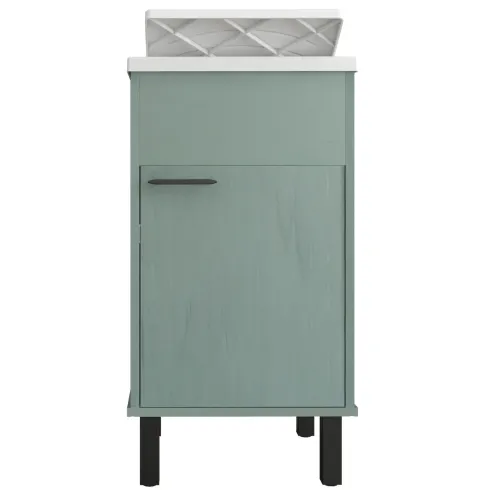 Mobile Lavatoio 45x50x85 cm in PVC Verde Vasca in PP Interno Esterno