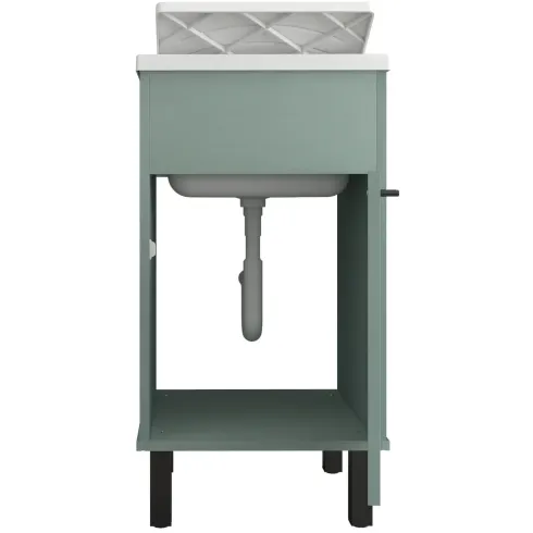 Mobile Lavatoio 45x50x85 cm in PVC Verde Vasca in PP Interno Esterno