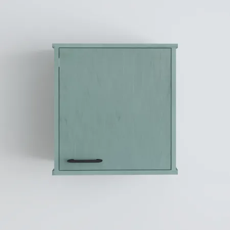 Pensile Lavanderia 46,5x34x52,5 cm in PVC Verde con Ripiano Interno