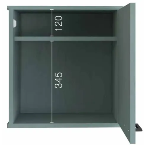 Pensile Lavanderia 46,5x34x52,5 cm in PVC Verde con Ripiano Interno