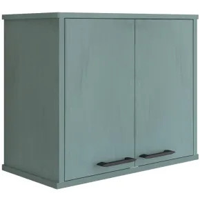 Pensile Lavanderia 60x34x52,5 cm in PVC Verde Ripiano Doppia Anta