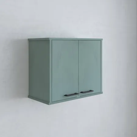 Pensile Lavanderia 60x34x52,5 cm in PVC Verde Ripiano Doppia Anta