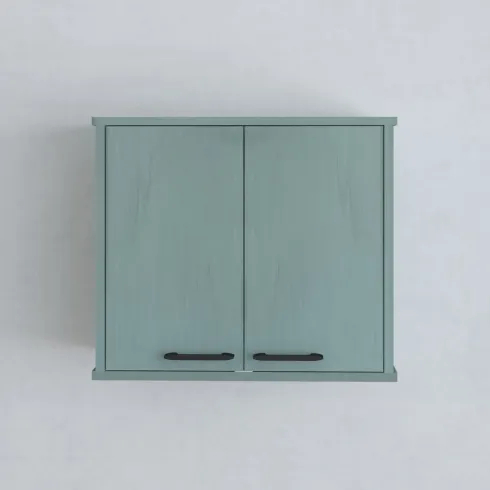 Pensile Lavanderia 60x34x52,5 cm in PVC Verde Ripiano Doppia Anta