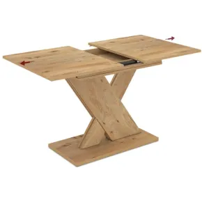 Tavolo Allungabile da Pranzo Rettangolare MDF Rovere 120-160 cm 2