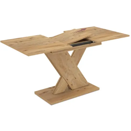 Tavolo Allungabile da Pranzo Rettangolare MDF Rovere 120-160 cm