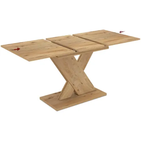 Tavolo Allungabile da Pranzo Rettangolare MDF Rovere 120-160 cm