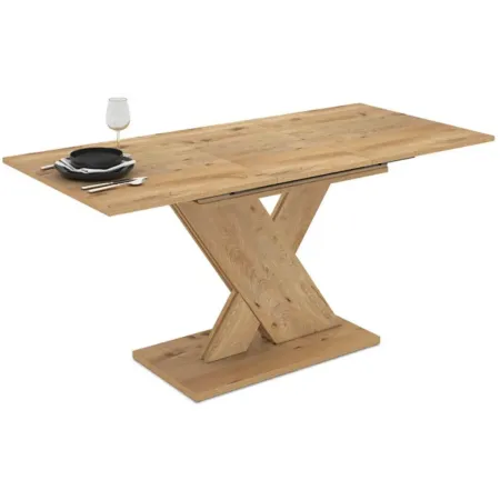 Tavolo Allungabile da Pranzo Rettangolare MDF Rovere 120-160 cm