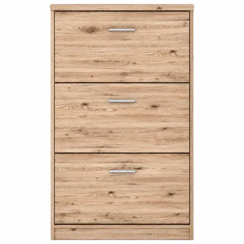 Scarpiera 3 Scomparti Rovere 70x18x120 cm Salvaspazio Camera Ingresso