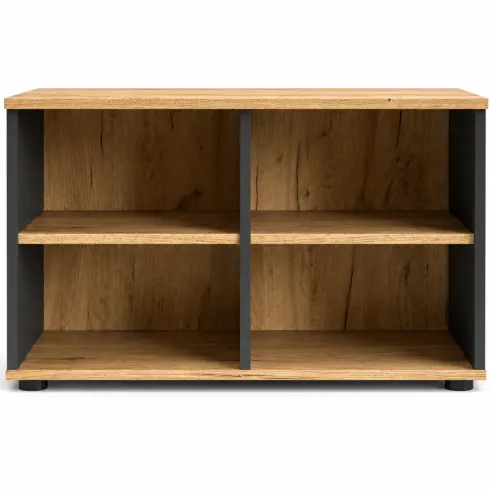 Credenza 2 Ante Reversibile Madia Multiuso Antracite Rovere Soggiorno