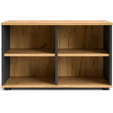 Credenza 2 Ante Reversibile Madia Multiuso Antracite Rovere Soggiorno