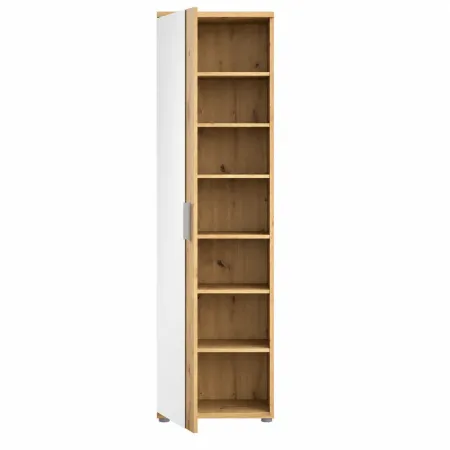 Mobile Scarpiera con Specchio Rovere Armadio Salvaspazio 6 Ripiani