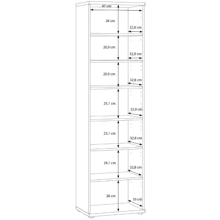 Mobile Scarpiera con Specchio Rovere Armadio Salvaspazio 6 Ripiani