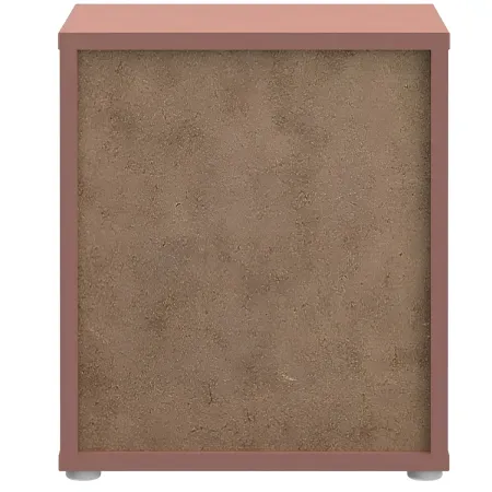Comodino Camera da Letto 2 Cassetti Rosso Terracotta Moderno 50 cm