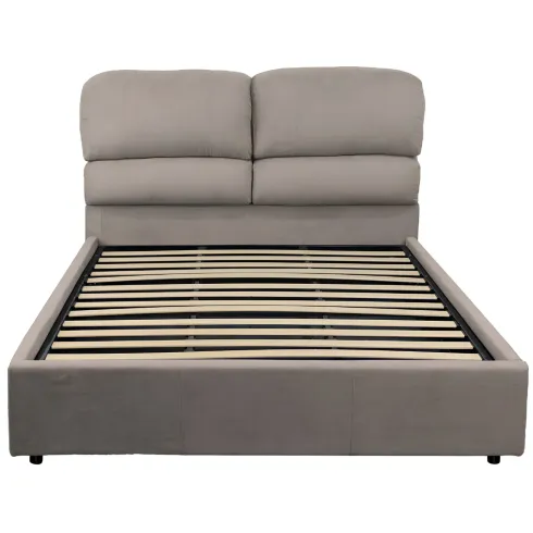 Struttura Letto Matrimoniale Contenitore 160x190 cm Imbottito Tortora