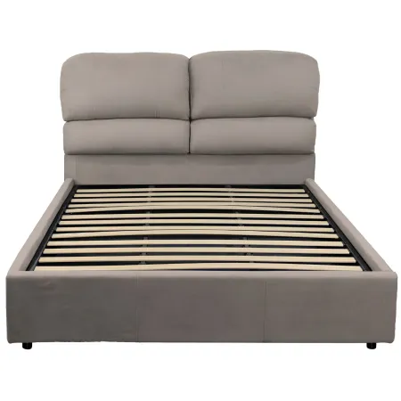 Struttura Letto Matrimoniale Contenitore 160x190 cm Imbottito Tortora