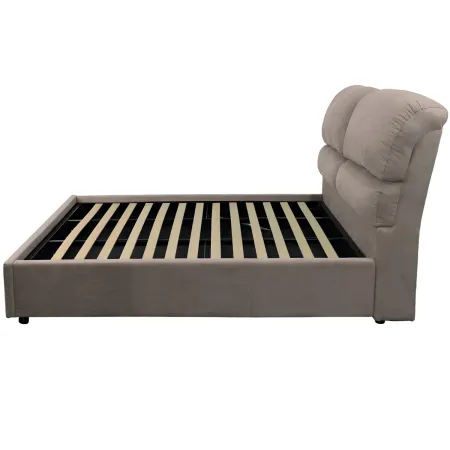 Struttura Letto Matrimoniale Contenitore 160x190 cm Imbottito Tortora