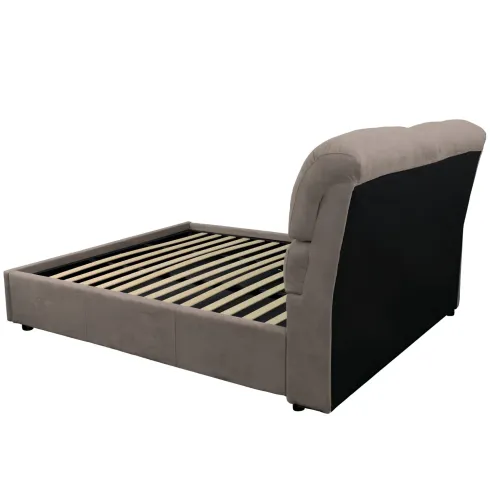 Struttura Letto Matrimoniale Contenitore 160x190 cm Imbottito Tortora