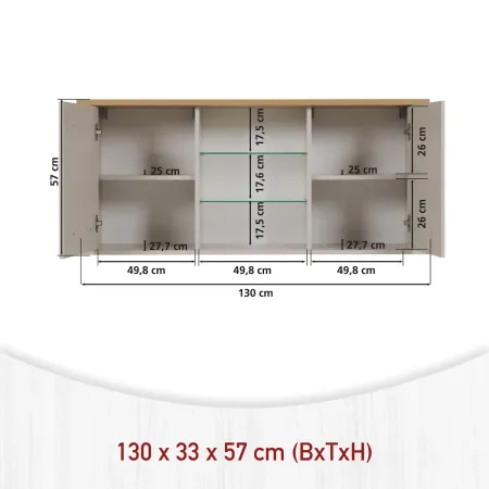 Mobili Cucina Componibile con Base Sottolavello Pensile Beige Rovere