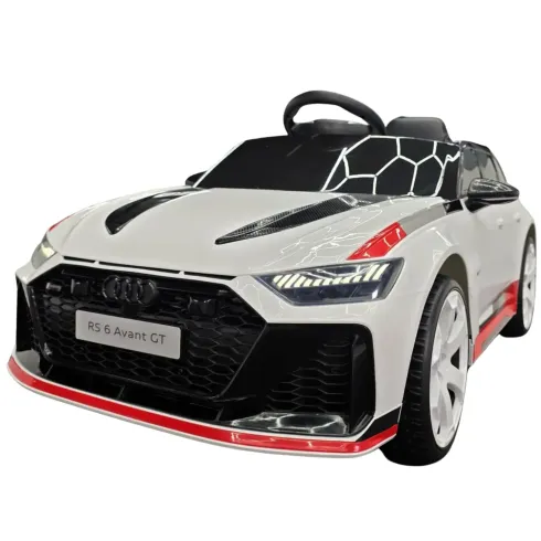Macchina Elettrica Bambini Audi RS6 Avant GT 12V Bianco Telecomando