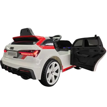 Macchina Elettrica Bambini Audi RS6 Avant GT 12V Bianco Telecomando