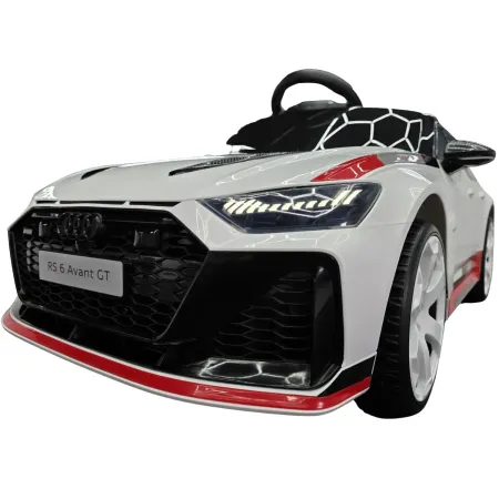 Macchina Elettrica Bambini Audi RS6 Avant GT 12V Bianco Telecomando