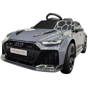Macchina Elettrica Bambini Audi RS6 Avant GT 12V Grigio Telecomando