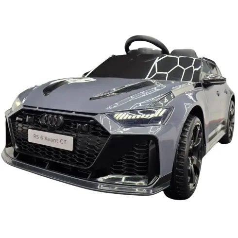 Macchina Elettrica Bambini Audi RS6 Avant GT 12V Grigio Telecomando