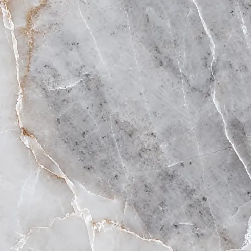 Pannello Decorativo da Parete in PVC Effetto Marmo Grigio 122x300 cm