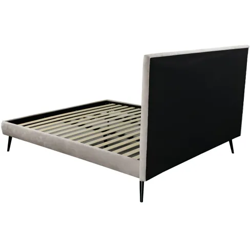 Struttura Letto Matrimoniale Tortora Rete 160x190 Tessuto Antimacchia
