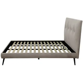 Struttura Letto Matrimoniale Tortora Rete 160x190 Tessuto Antimacchia 2