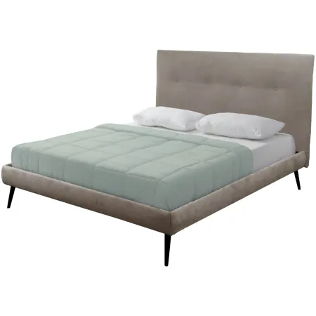 Struttura Letto Matrimoniale Tortora Rete 160x190 Tessuto Antimacchia