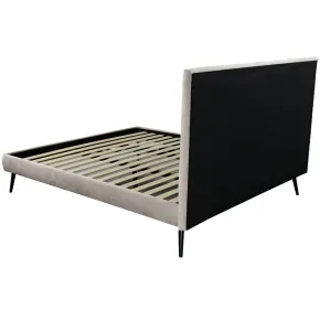 Letto Singolo Struttura Imbottita Tortora con Rete Doghe 80x190 cm 2