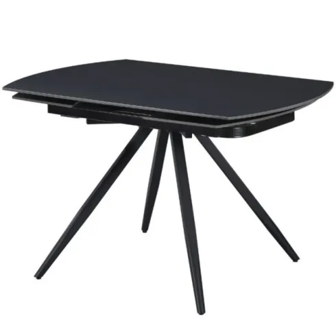 Tavolo Allungabile da Pranzo Rettangolare Ceramica Nero Opaco 180 cm