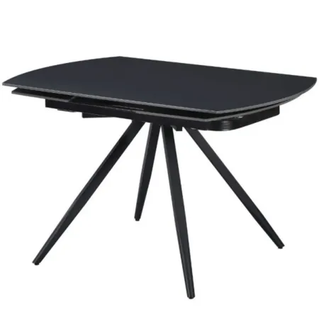 Tavolo Allungabile da Pranzo Rettangolare Ceramica Nero Opaco 180 cm