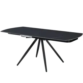 Tavolo Allungabile da Pranzo Rettangolare Ceramica Nero Opaco 180 cm 2