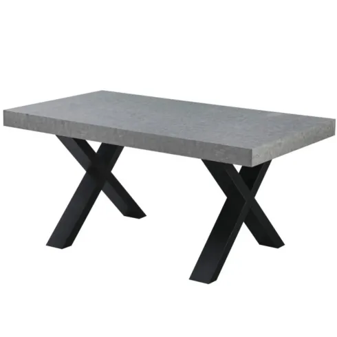Tavolo da Pranzo Allungabile 160-240 cm Rettangolare MDF Cemento Nero