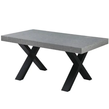 Tavolo da Pranzo Allungabile 160-240 cm Rettangolare MDF Cemento Nero
